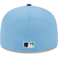 Los Angeles Dodgers Green Undervisor 59FIFTY Fitted Hat Light Blue/Navy | New Era