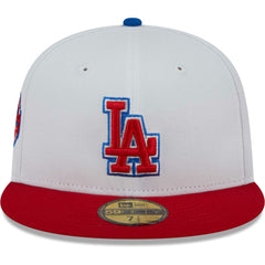Los Angeles Dodgers Undervisor 59FIFTY Fitted Hat White/Red | New Era