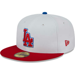 Los Angeles Dodgers Undervisor 59FIFTY Fitted Hat White/Red | New Era