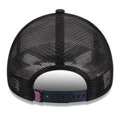 Boston Red Sox Stacked A-Frame Trucker 9FORTY Adjustable Hat White/Navy | New Era
