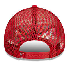 Los Angeles Angels Stacked A-Frame Trucker 9FORTY Adjustable Hat White/Red | New Era