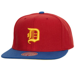 Detroit Tigers Hometown Snapback Hat Red/Royal | Mitchell & Ness