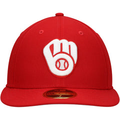 Milwaukee Brewers Low Profile 59FIFTY Fitted Hat Scarlet | New Era