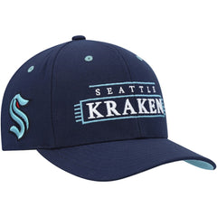 Seattle Kraken Mitchell & Ness LOFI Pro Snapback Hat Deep Sea Blue