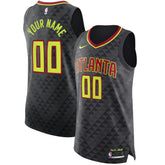 Atlanta Hawks Authentic Custom Jersey Black - Icon Edition
