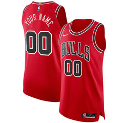 Chicago Bulls Authentic Custom Jersey Red sale - Icon Edition