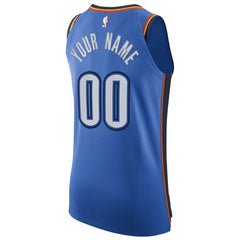 Oklahoma City Thunder Authentic Custom Jersey Blue - Icon Edition