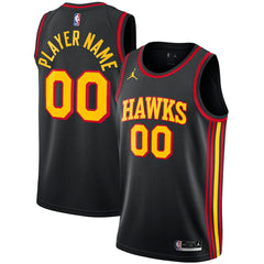 Atlanta Hawks Jordan Brand Swingman Custom Jersey - Statement Edition - Black outlet