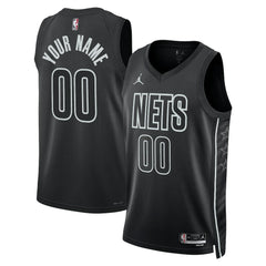 Brooklyn Nets Jordan Brand Unisex 2022/23 Swingman Custom Jersey - Statement Edition - Black shop
