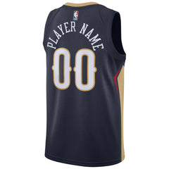 New Orleans Pelicans Swingman Custom Jersey Navy - Icon Edition