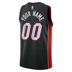 Miami Heat Unisex Swingman Custom Jersey Black - Icon Edition