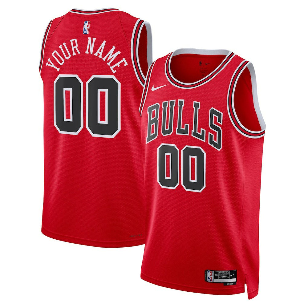 Chicago Bulls Unisex Swingman Custom Jersey Red sale - Icon Edition