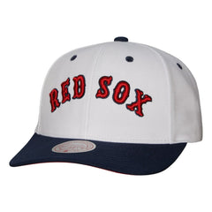 Boston Red Sox Cooperstown Collection Pro Crown Snapback Hat White | Mitchell & Ness