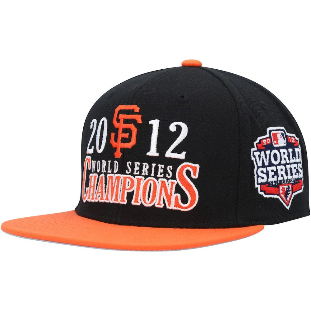 San Francisco Giants World Series Champs Snapback Hat Black | Mitchell & Ness