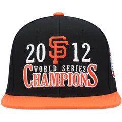 San Francisco Giants World Series Champs Snapback Hat Black | Mitchell & Ness