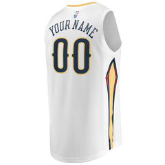 New Orleans Pelicans Youth Fast Break Replica Custom Jersey - Association Edition - White