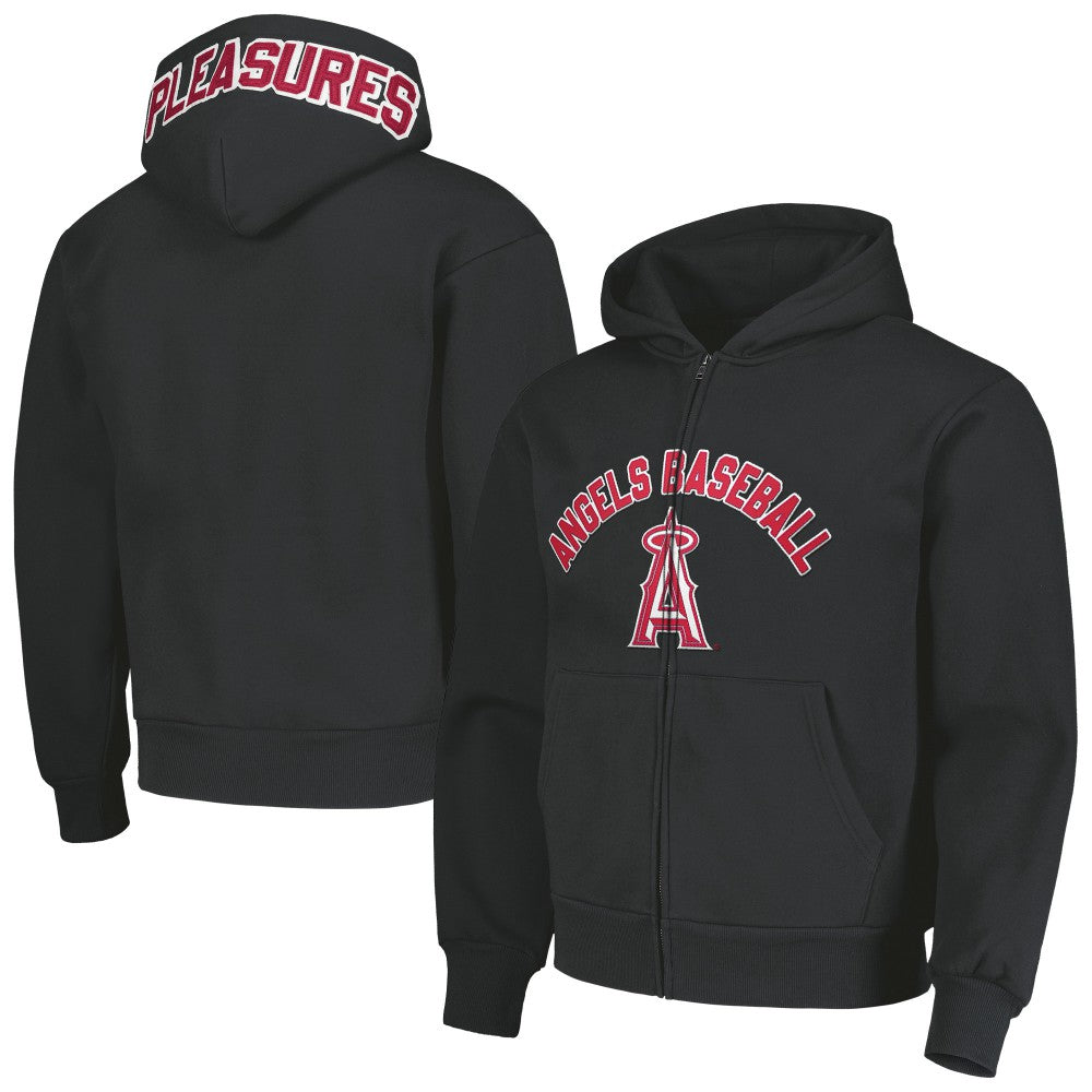 Los Angeles Angels PLEASURES Opening Day Full-Zip Hoodie Black