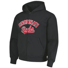 Cincinnati Reds PLEASURES Opening Day Full-Zip Hoodie Black