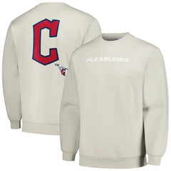 Cleveland Guardians PLEASURES Ballpark Pullover Sweatshirt Gray