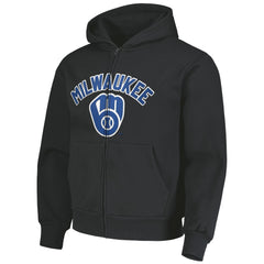 Milwaukee Brewers PLEASURES Opening Day Full-Zip Hoodie Black