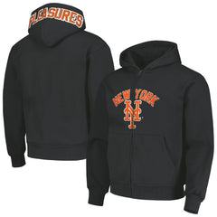 New York Mets PLEASURES Opening Day Full-Zip Hoodie Black