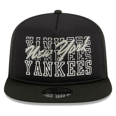 New York Yankees Street Team A-Frame Trucker 9FIFTY Snapback Hat Black | New Era