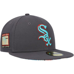 Chicago White Sox Print Undervisor 59FIFTY Fitted Hat Graphite | New Era