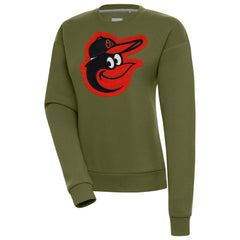 Baltimore Orioles Antigua Women's Victory Pullover Sweatshirt Olive