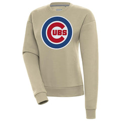Chicago Cubs Antigua Women's Victory Pullover Sweatshirt Khaki