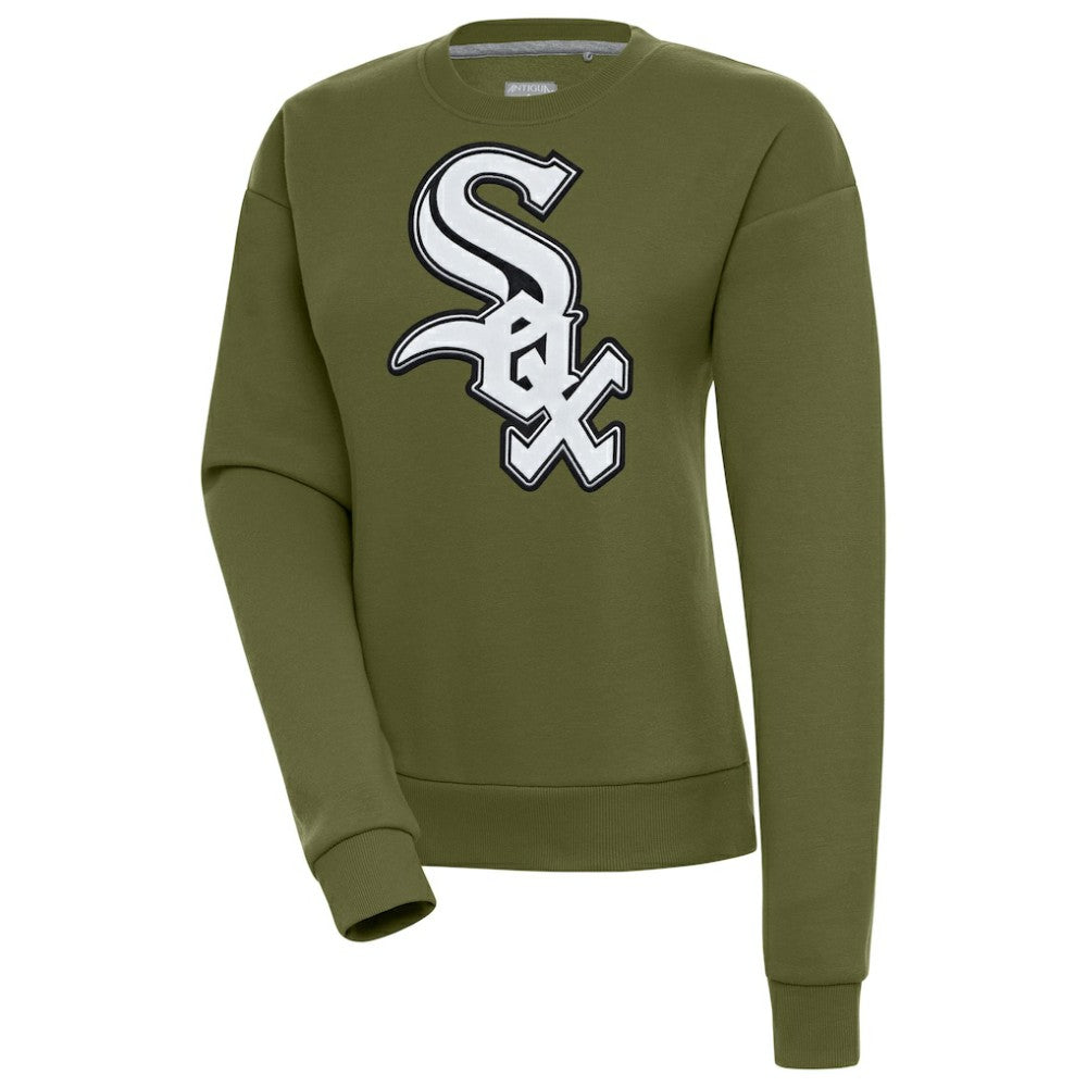 Chicago White Sox Antigua Women's Victory Pullover Sweatshirt Olive