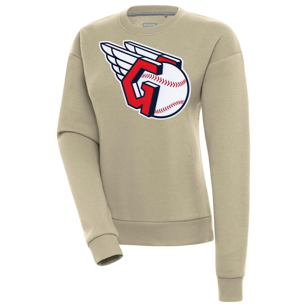 Cleveland Guardians Antigua Women's Victory Pullover Sweatshirt Khaki