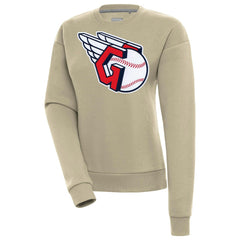 Cleveland Guardians Antigua Women's Victory Pullover Sweatshirt Khaki