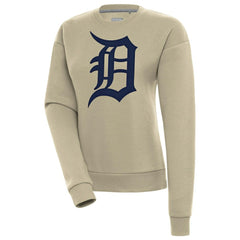 Detroit Tigers Antigua Women's Victory Pullover Sweatshirt Khaki