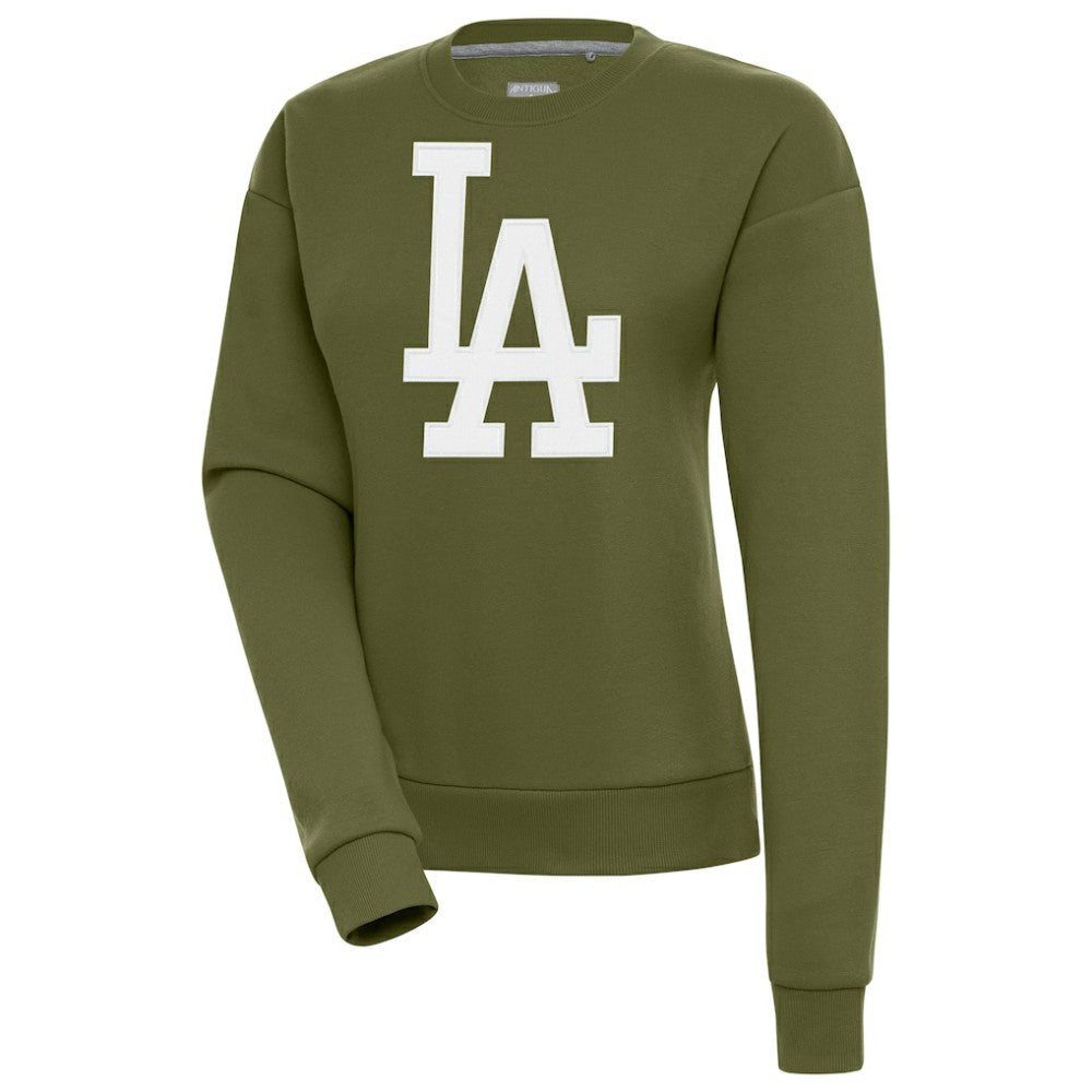Los Angeles Dodgers Antigua Women's Victory Pullover Sweatshirt Olive