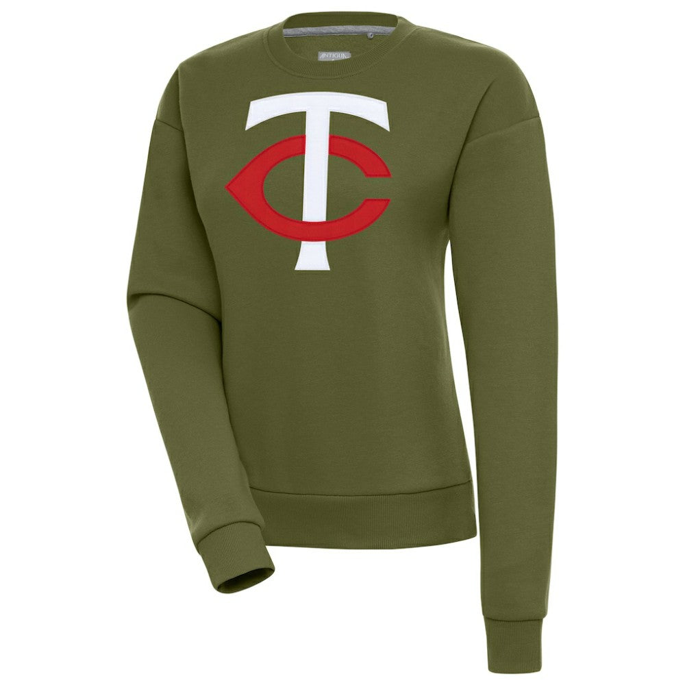 Minnesota Twins Antigua Women's Victory Pullover Sweatshirt Olive