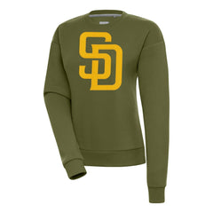 San Diego Padres Antigua Women's Victory Pullover Sweatshirt Olive