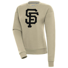 San Francisco Giants Antigua Women's Victory Pullover Sweatshirt Khaki