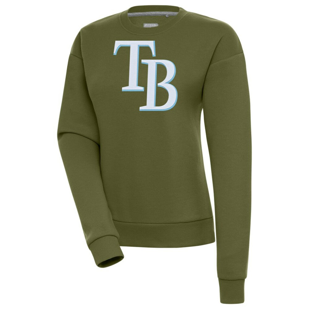 Tampa Bay Rays Antigua Women's Victory Pullover Sweatshirt Olive