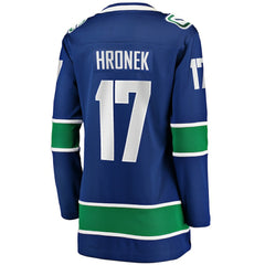 Filip Hronek Vancouver Canucks Women's Fanatics Home Breakaway Jersey Blue