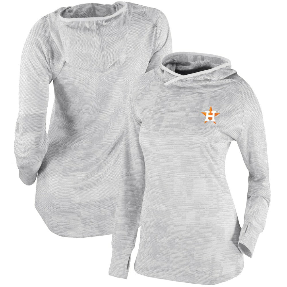 Houston Astros Women's Omni-Wick Sunday Ball Pullover Hoodie White | Columbia