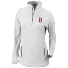 Boston Red Sox Women's Omni-Wick Outward Nine Quarter-Zip Pullover Top White | Columbia