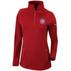 Chicago Cubs Women's Omni-Wick Outward Nine Quarter-Zip Pullover Top Red | Columbia