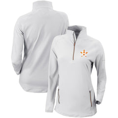 Houston Astros Women's Omni-Wick Outward Nine Quarter-Zip Pullover Top White | Columbia