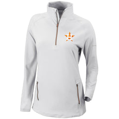 Houston Astros Women's Omni-Wick Outward Nine Quarter-Zip Pullover Top White | Columbia