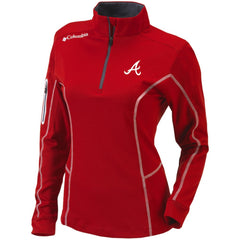 Atlanta Braves Women's Omni-Wick Shotgun Quarter-Zip Pullover Top Red | Columbia