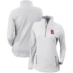 St. Louis Cardinals Women's Omni-Wick Outward Nine Quarter-Zip Pullover Top White | Columbia