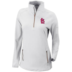 St. Louis Cardinals Women's Omni-Wick Outward Nine Quarter-Zip Pullover Top White | Columbia