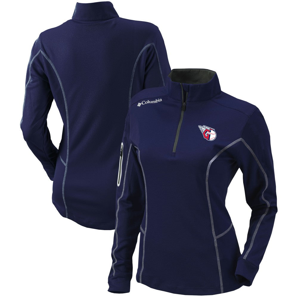 Cleveland Guardians Women's Omni-Wick Shotgun Quarter-Zip Pullover Top Navy | Columbia