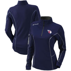 Cleveland Guardians Women's Omni-Wick Shotgun Quarter-Zip Pullover Top Navy | Columbia