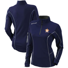 Houston Astros Women's Omni-Wick Shotgun Quarter-Zip Pullover Top Navy | Columbia